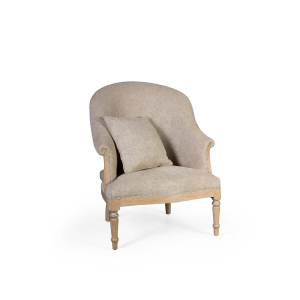 Vista lateral Sillón Montmeyra Artisans keen replicas tallado a mano madera maciza