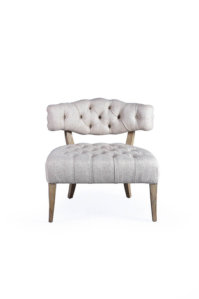 Vista de frente Silla Gloria artisans keen replicas tallado a mano madera maciza