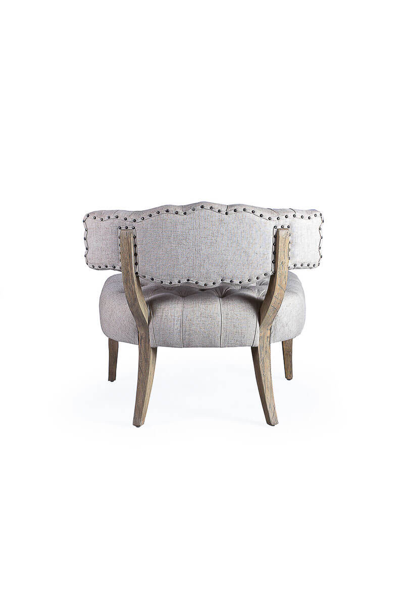 Vista respaldo Silla Gloria artisans keen replicas tallado a mano madera maciza