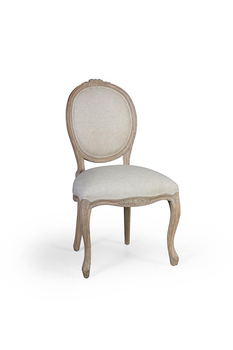 Vista de frente Sillón Celine Artisans Keen Replicas tallado a mano madera maciza