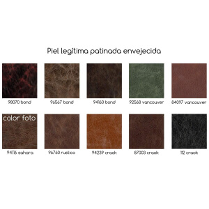 Sofa Chester Bodonni 2 Plazas de Piel patinada envejecida. Bodonni