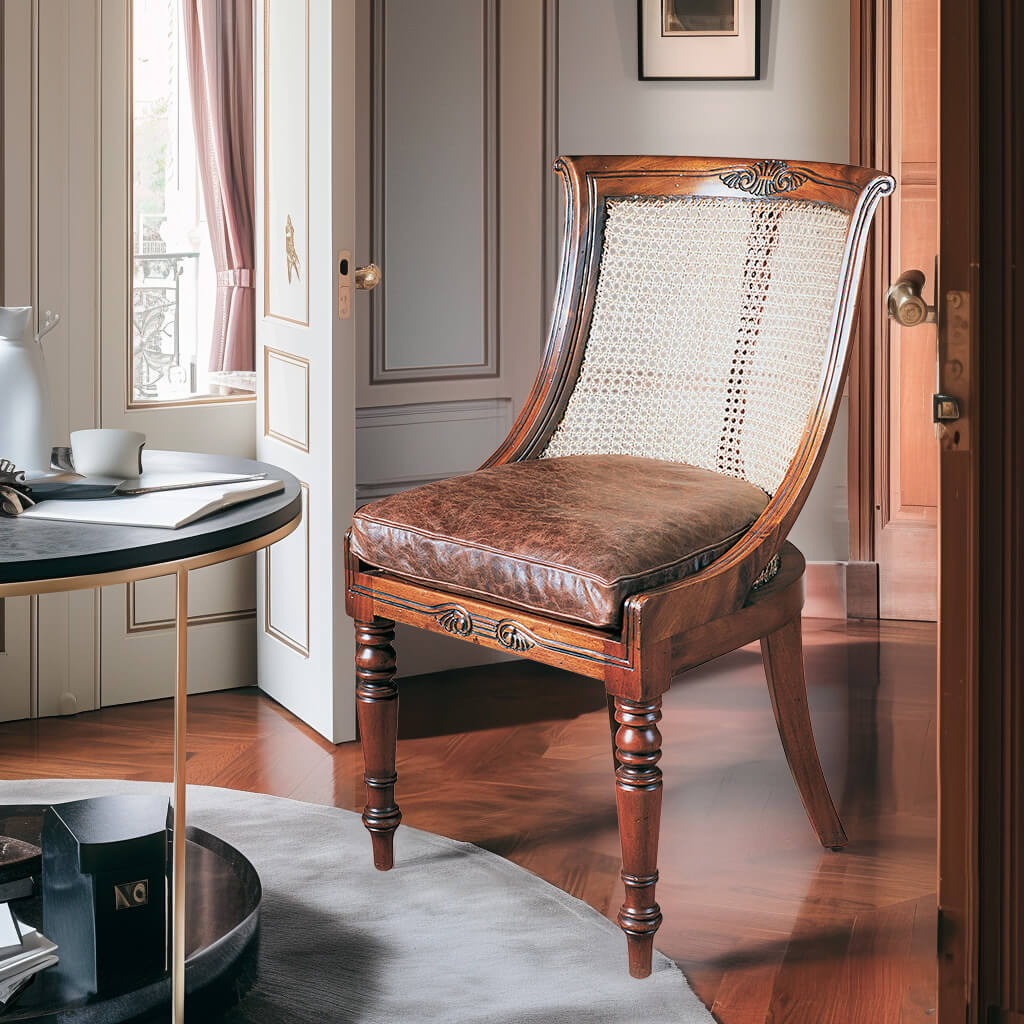 Silla-rattan-Arthur-keen-caoba