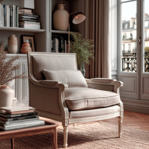 Sillon-Astrid- pintado-blanco la rochelle