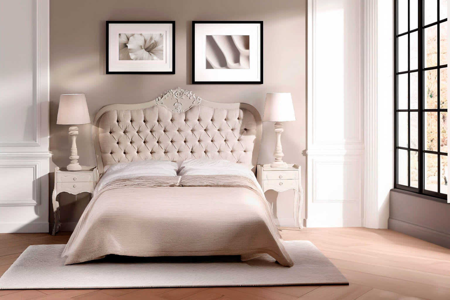 Cabecero Piau & Mesita de noche Lucille La Rochelle