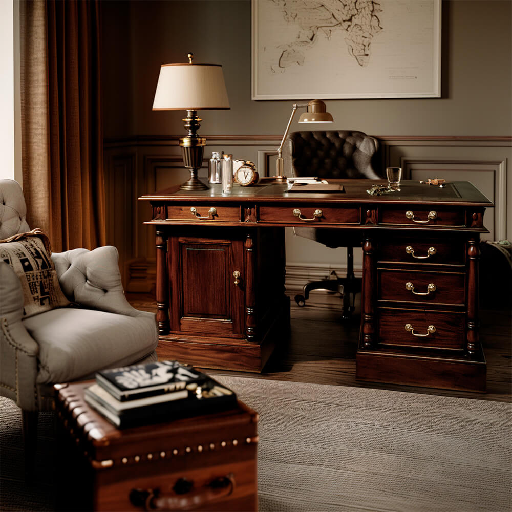 Escritorio-Doble-Pedestal-Colonial