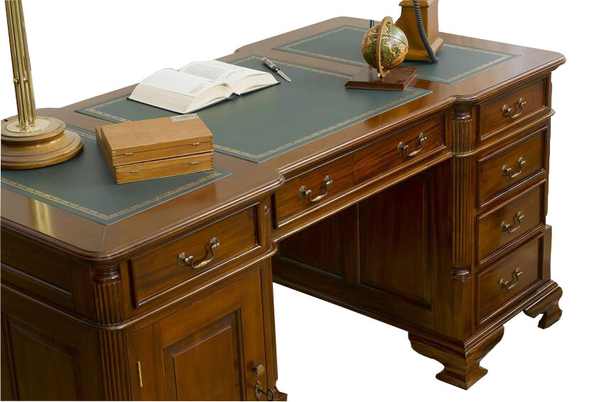 Vista Total del Escritorio Victoriano-Caoba-Keen Replicas