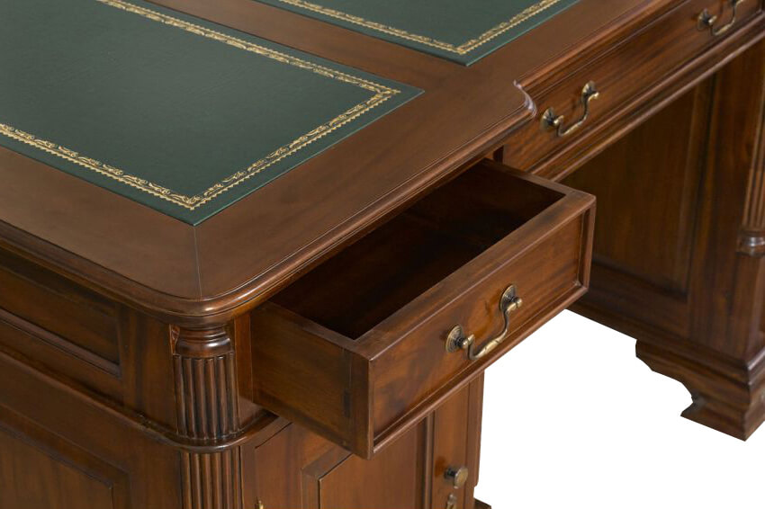 Vista Cajón del Escritorio Victoriano-caoba-Keen Replicas