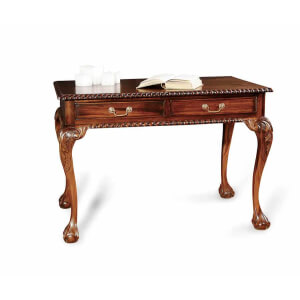 Vista ESCRITORIO CHIPPENDALE con 2 cajones-clasico-keen replicas