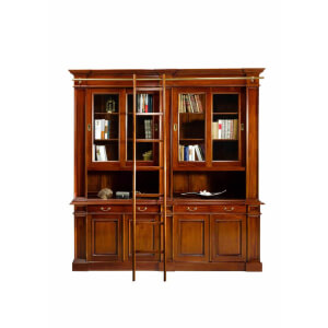 Vista completa mueble Librería 4 puertas-clasico-keen replicas