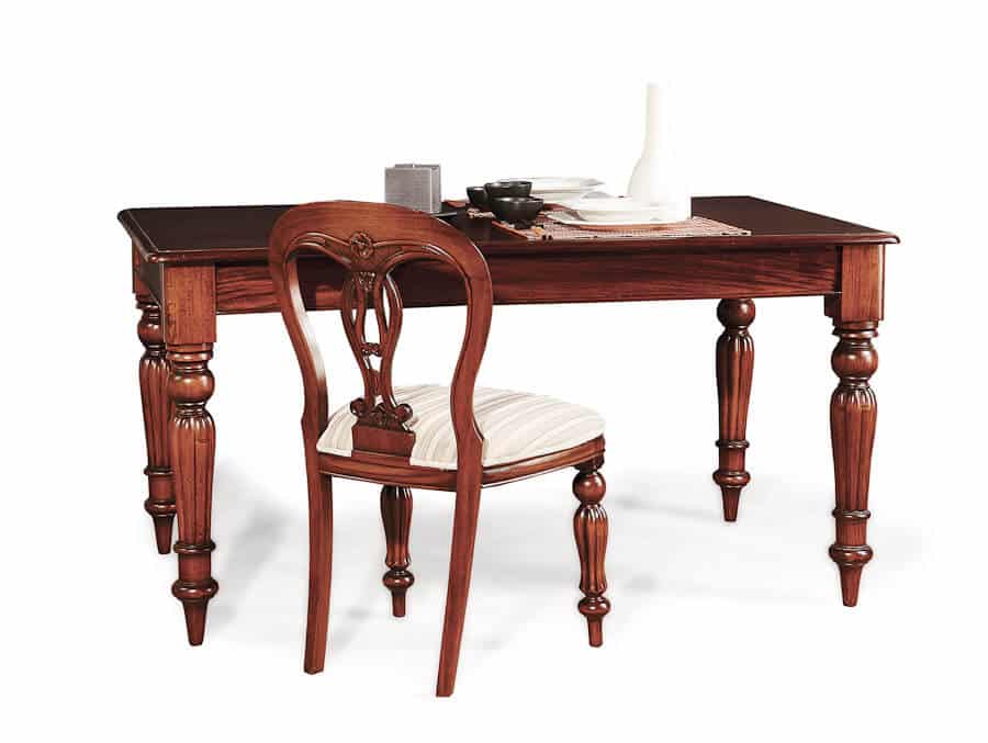 Vista Mesa Comedor Vict 160 P/E-clasico-keen replicas