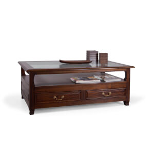 Vista MESA DE CENTRO ACRISTALADA-clasico-keen replicas