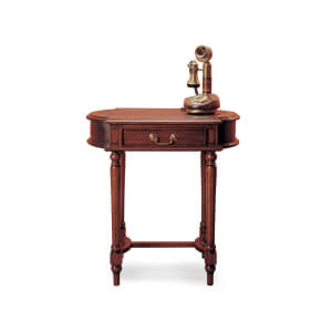 Vista mueble MESA VICTORIANA OVAL 1 CAJON-C-CUER--clasico-keen replicas