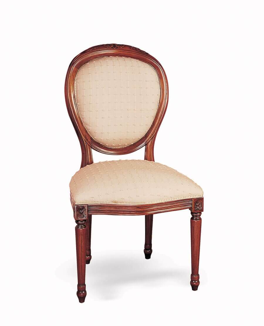 Vista SILLA FRANCESA OVAL-clasico-keen replicas