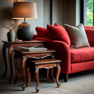 Mesas Nido Pata Cabriole keen caoba