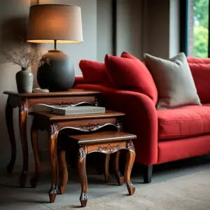 Mesas Nido Pata Cabriole keen caoba