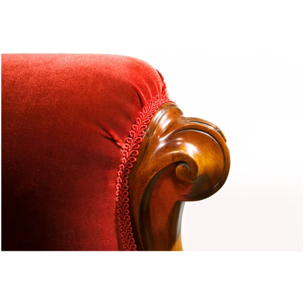 Sillón caoba capitone-keen replicas