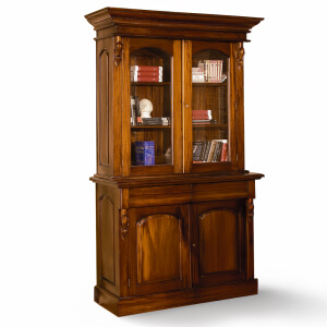 Librero-victoriano-2-puertas-keen-caoba