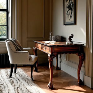 Escritorio-Chippendale-2-Cajones-keen-caoba