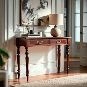 Consola-2-cajones-Victoria-keen-caoba