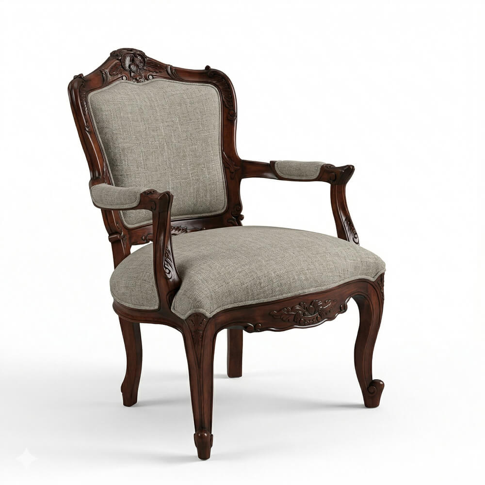 Sillón Luis XIV. keen caoba