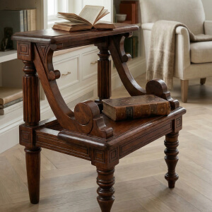 Escalones biblioteca keen-caoba