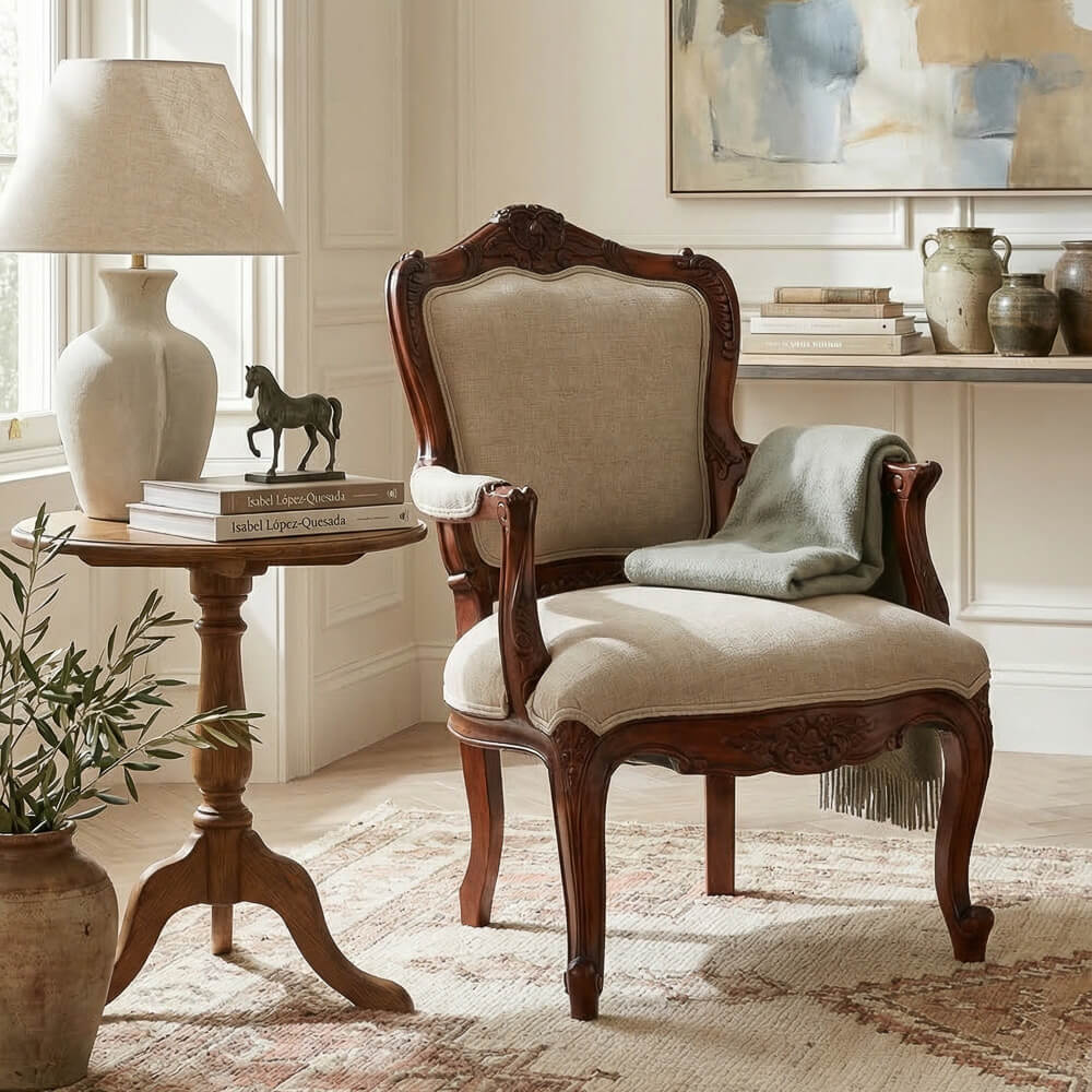 Sillon Luis XIV keen-caoba