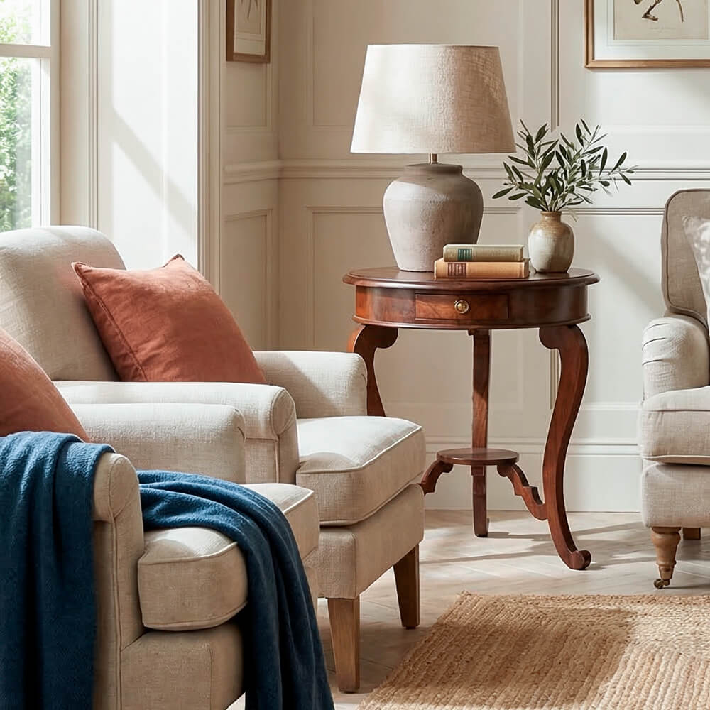 Velador Kelly keen caoba